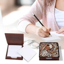 1pc DIY Diamond Painting Note Holder Wooden Memo Box For Desk – Special Shaped Rhinestones, Flower & Animal Patterns, Includes 160 Sticky Notes, Handmade Memo Holder For Office, Home, School, Crafts & Holiday Gifts
