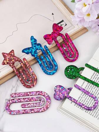 1 pieza Molde de clip de papel para marcapáginas, molde de silicona para resina, molde para colgantes, manualidades y regalos DIY