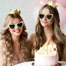 12pcs Fashion Heart-Shaped Glasses, Suitable For Party, Birthday, Wedding, Casual Couple Heart-Shaped Glasses - Multicolor - View 4