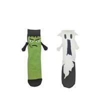 1/2/3/5 Pares de calcetines de media caña del mismo tipo para hombres y mujeres, calcetines de punto con calavera, nuevos calcetines de media caña con cajón magnético, calcetines de Halloween para hombres y mujeres, calcetines para novia, calcetines para parejas