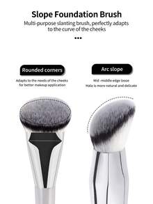 MAANGE 4/6/17/18pcs High-End Ultra-Soft Multifunctional Handheld Makeup Tools Kit Foundation Brush Powder Brush Blush Brush Concealer Brush Contour Brush Nose Contour Brush Eyeshadow Brush Detail Brush Face Brush Highlighter Brush Natural Synthetic Hair Dual Use Professional Cosmetic Brush For Daily Makeup On Face For Blending Liquid, Cream Or Flawless Powder Cosmetics Gift For Women & Girl - Silver - View 9