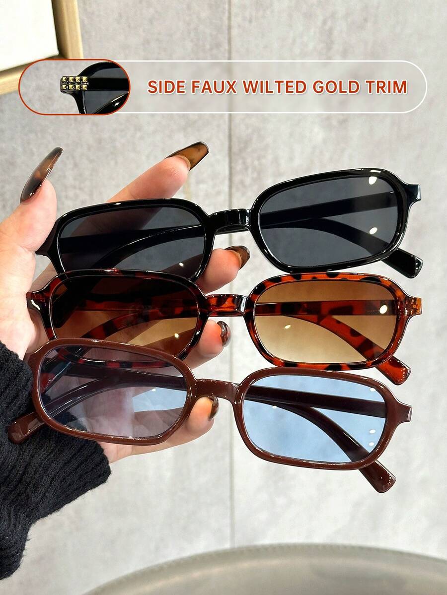 6pcs Leopard Plastic Multicolor Geometric Full Frame Classic Women Glasses Combination For Holiday Gift Suitable For All Face Shapes Rave Party Outdoor Going Out Outfit Fashion Accessories Back To School Preppy