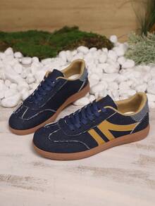 Women's Summer Casual Flat Soft Bottom Non-Slip Splicing Color Outdoor Sports Shoes, Spring Autumn New Arrival