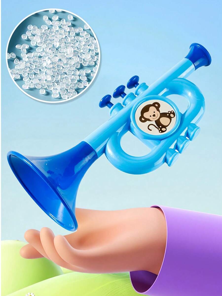 儿童玩具小号乐器1-6岁 | 早教声音模拟小号带握力训练 | 咬合材料（生日礼物男孩女孩） - 彩色 - 查看 1