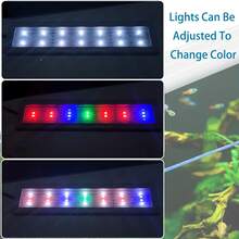 DDCAQIOUA 1 Piece LED Aquarium Lighting, Fish Tank Stand Light, Aquarium Light, Aquascape Dimmable Timer Light With Timer For Fish Tank Aquarium