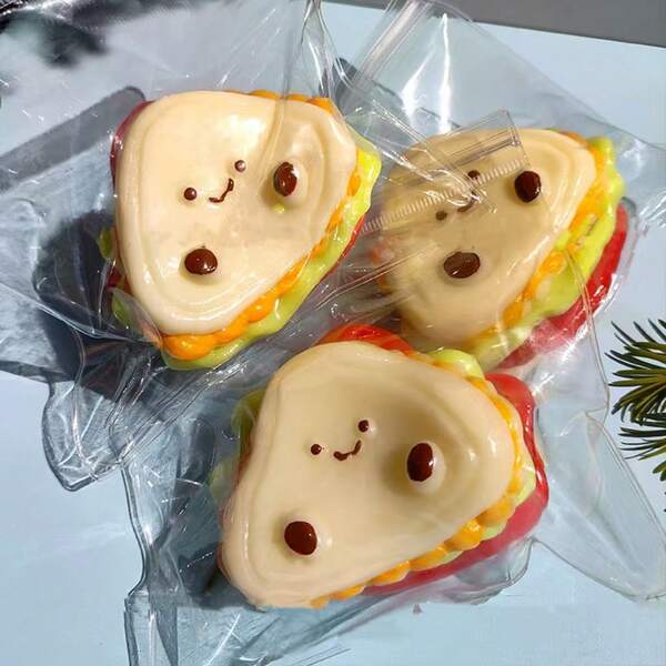 Realistic Squishy Sandwich, 6 Layers/Single Layer, Extra Thick & Cute