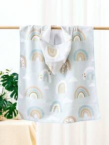 1 件婴儿连帽毛巾，儿童沐浴/泳池/沙滩连帽毛巾，新生儿、婴幼儿沐浴巾礼物 - 彩色 - 查看 9