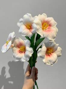 5pcs/1pc Artificial Tulip Flower Home Decor Flower Arrangement Wedding Bouquet Indoor Faux Flower Stems In Vase Party Decoration Centerpieces, Suitable For Wedding Decoration, Bridal Backdrop Props, Bouquets, Corsages, Arch, Party Decorations, Gifts, Christmas, Halloween, St. Patrick's Day