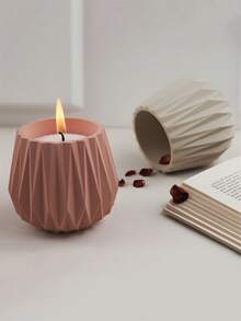 DIY钻石形收纳盒水泥石膏树脂铸造模具香薰蜡烛罐蜡烛容器石膏模具手工多肉花盆混凝土粘土模具家居装饰摆件 - 白色 - 查看 4