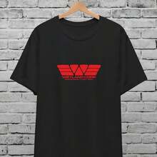 Camiseta con logotipo de la Corporación Weyland, Alien, Xenomorfo, Corporación Weyland Yutani, Prometheus Aliens, Nostromo - Negro - Ver 1