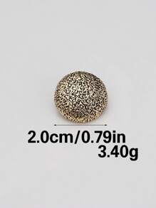 10pcs/Bag Assorted Sizes Textured Asymmetrical Round Metal Buttons For Coats, Sweaters, Jackets, Suits, Uniforms - Versatile Hand-Sewn Fashion Decorative Button Set In Golden, Silvery, Bronze