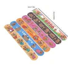 Set de 12 piezas de Anillos de snap de capibara lindo, pulseras con tema de dibujos animados para fiestas, favores decorativos y regalos de fiesta coloridos y de plástico (estilo de color aleatorio)