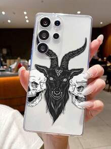 Carcasa de teléfono con ilustración original de dibujos animados de esqueleto, 1 pieza, serie de dibujos animados, compatible con Galaxy/S20/FE, compatible con Samsung A06 5G/ 15Ultra/Infinix Note 40 Pro/Infinix Note 40 Pro+, funda protectora personalizada perforada como regalo