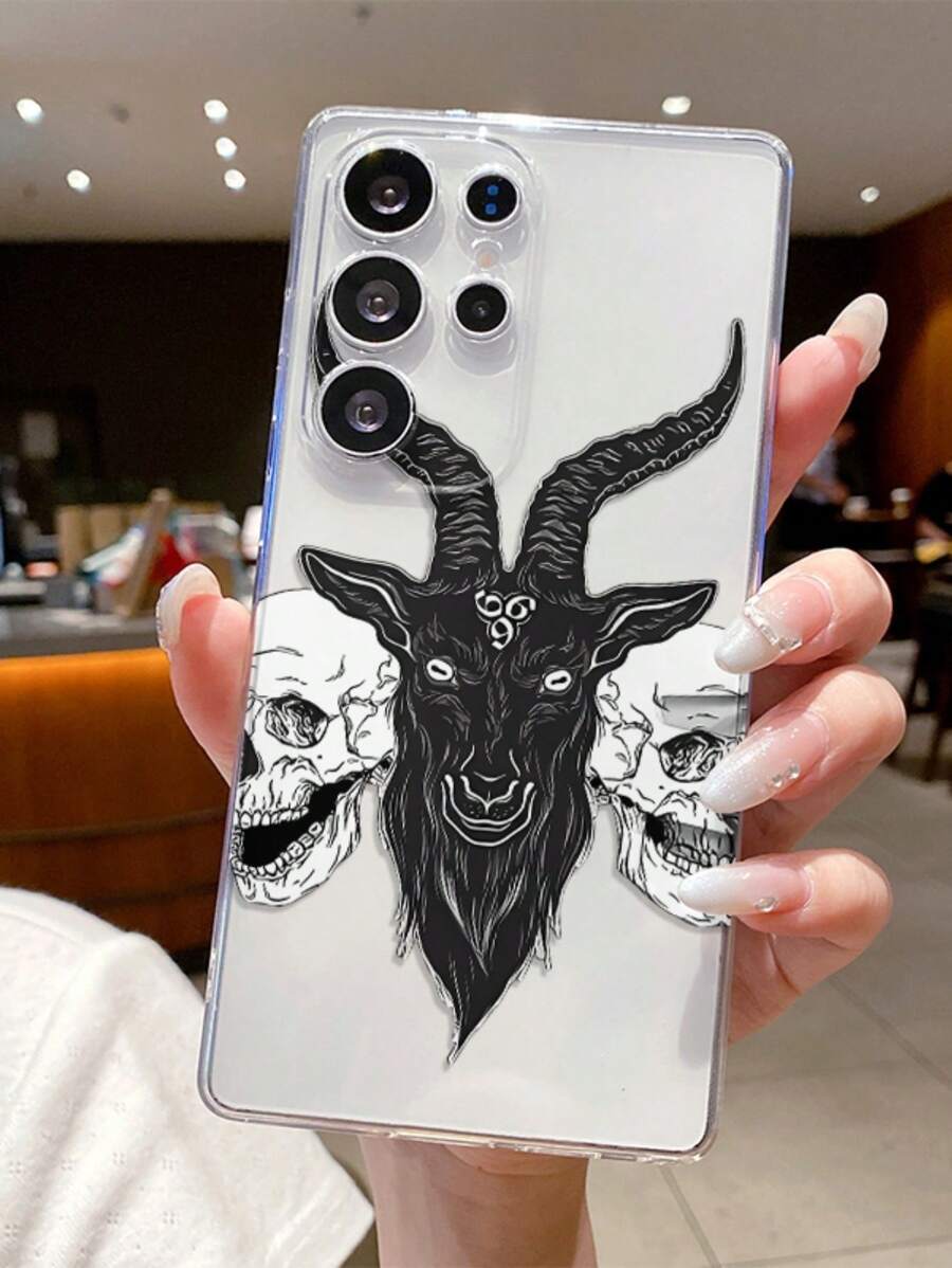 Carcasa de teléfono con ilustración original de dibujos animados de esqueleto, 1 pieza, serie de dibujos animados, compatible con Galaxy/S20/FE, compatible con Samsung A06 5G/ 15Ultra/Infinix Note 40 Pro/Infinix Note 40 Pro+, funda protectora personalizada perforada como regalo