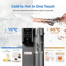 Waterdrop WD-A2 Countertop Reverse Osmosis System,Hot And Cold RO System, Portable Pure Water Tank, Bottleless Water Cooler, 6 Temperature Settings, Hot Cold Room Water, 3:1 Pure To Drain - UK Plug(220-240V) - View 9