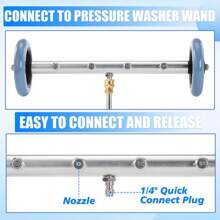 RIDGE WASHER Pressure Washer Undercarriage Cleaner, 16 Inch Undercarriage Washer, Hydraulic Powered Under Car Cleaner With Straight Extension Wand, 4000 PSI, FathersDayGift
