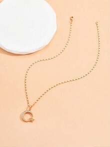 1 Thời Trang Đính Đá Cubic Zirconia Trang Trí Ngôi Sao Chi Tiết Mặt Trăng Dây Chuyền Nữ Trang Trí Hàng Ngày - Vàng - Xem 4