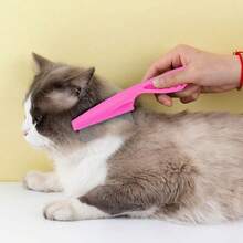 4 pezzi di guanti per rimozione dei peli e pettine antipulci e pidocchi in acciaio inossidabile, pettine per toelettatura animali domestici con denti tondi, piccolo strumento per rimozione dei peli, adatto per setole a doppia direzione, pulitore di peli per animali domestici di ogni tipo