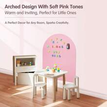 Large 44x35 Inches Magnetic Wall Decal For Kids – Upgraded Strong Adhesive, Thickened Iron Layer, Self-Adhesive Magnetic Chalkboard For Wall, Wallpaper For Home Decor & Kids Playroom, Pink - 1_ - View 7