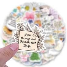 55PCS Fresh And Simple Stickers Vinyl Aesthetics Stickers Scrapbooking, Diary, Bumper, Skateboard, Water Bottle, Cartoon, Hard Hat, Car Stickers And Decals - Multicolor - View 4