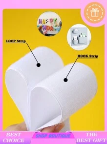 Double-Sided Hook And Loop Fastener Tapes With Adhesive Backing, Friction-Free, Suitable For Carpets, Window Screens, Hanging Decorations, Car Accessories, Sofa Cushions, Sockets, Tablecloths, Remote Controls And Various Other Items