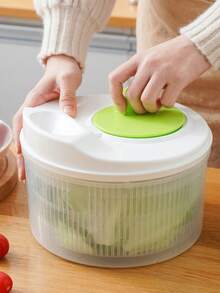 1 件蔬菜脱水机，蔬菜沙拉甩干机，生菜水果水分离篮甩干机，手动厨房家用小工具，沙拉甩干机，适用于绿叶蔬菜，生菜清洗干燥，厨房绿叶蔬菜沥水过滤器，保鲜工具，多功能家用手动蔬菜脱水机 - 沙拉水果甩干机，生菜水分离篮甩干机家用小工具 - 彩色 - 查看 3