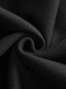 Plus Size Men's New Crew Neck Streetwear Sweatshirt, High Quality , Black Sweatshirt, , Fashionable And Versatile Black Sweatshirt, Retro Men's Sportswear, Street Wear Y2K Style, Suitable For Daily Wear, Fall, Long Sleeve Top - Black - View 6