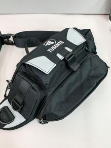 1 Pc Nylon Waterproof Multi-Pocket Multi-Function Waist Bag Chest Bag Cycling Bag Suitable For Sports Cycling