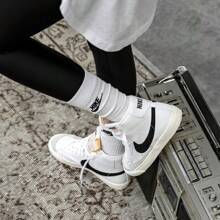 Nike Zapatillas altas retro resistentes y ligeras de estilo casual Blazer Mid 77 Trailblazer para mujer - Blanco - Ver 6