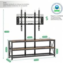 Mueble TV with Stand,para Televisor De 32 a 65 Pulgadas Mueble TVs,Mueble De TV Abierto de 3 Niveles,Centro De Entretenimiento para TV,El Tamaño es 115*34*53CM. (Brown) - por defecto - Ver 3