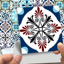 10 件自粘 PVC 装饰墙贴，欧式花卉图案壁纸，瓷砖贴纸，适用于家庭、厨房、客厅、浴室、卧室装饰