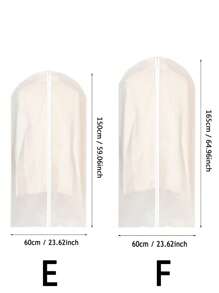 1pc Semi-Transparent Zipper Garment Dust Cover, 1pc Simple & Practical Semi-Transparent Home Wardrobe Coat, Suit, Cotton Clothes Organizer Hanging Storage Dust-Proof Waterproof Bag