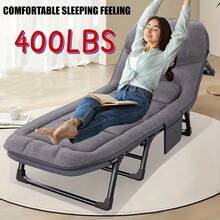 [KNERS][Family Camping Folding Bed] Heavy Duty Folding Bed With Adjustable Headrest - Perfect For Families, Camping, And Outdoor Dining - Phiên bản nâng cấp - Tải trọng 400 lbs - Xem 2