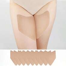 防擦伤大腿带 - 隐形拉链垫，适用于大腿内侧和小腿，男女皆宜，舒适防护，减少大腿摩擦，适合夏季活动，夏季舒适装备 | 隐形大腿支撑 | 缝制织物衬垫，大腿支撑