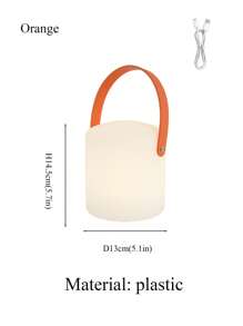 1PC Fashionable And Minimalist Handheld Table Lamp, Supports Convenient Charging, Equipped With 15 RGB Colors, Supports Remote Control Dimming Function, Suitable For Bedrooms, Living Rooms, Bedside Tables, Camping, And Other Scenarios. Decorative Night Light, Room Decoration Light.