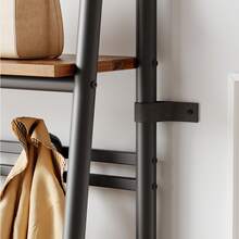 Techigher Coat Rack,Hall Tree With Shoe Bench,4-In-1 Entryway Bench With Coat Rack Freestanding,Steel Frame With Hooks For Living Room Bedroom Entryway - 31.5"W 1 Row Hooks Brown - View 7