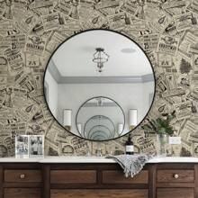 1 Roll Retro Greeting Card Newspaper Self-Adhesive Wallpaper, Newspaper Peel And Stick Wallpaper, Waterproof Living Room Kitchen Bedroom Dormitory Wallpaper, Furniture Refurbishment Wallpaper