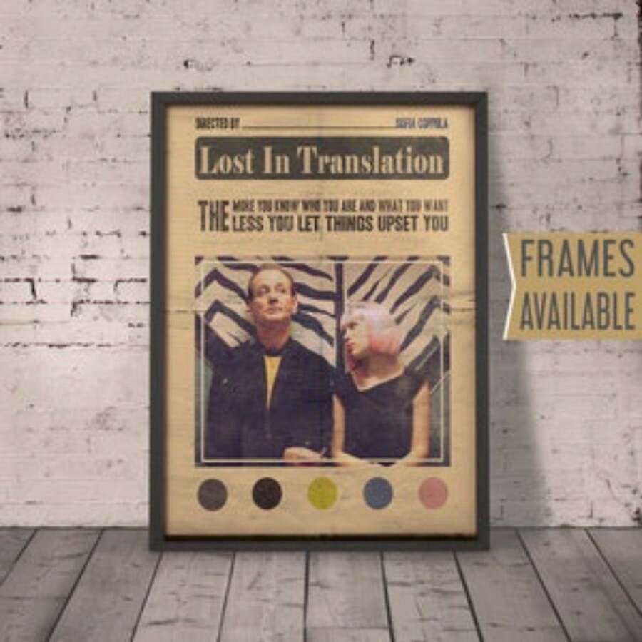 1pc LOST IN TRANSLATION Movie Poster Film Posters Wall Art Print Gift For Him Her Gifts No Frame - Multicolor - View 1