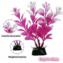 6 Piezas Decoraciones de plantas para acuario, Accesorios de decoración de plantas para acuario, Accesorios de tanque de peces coloridos, Plantas de acuario en miniatura de plástico Decoración para acuarios