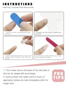 French Tip Floral Press On Nails 24Pcs | Almond Full Cover With Chrysanthemum & Leaf | Simple Elegant Summer Nails | W/Jelly Glue & Nail Buffer | Reusable For Women Girls Daily To Party
