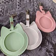 (4 pezzi) Ciondolo per borsa con custodia protettiva in pelle PU, adatto per borse, accessori per borse, portachiavi con display per badge (4 pezzi)