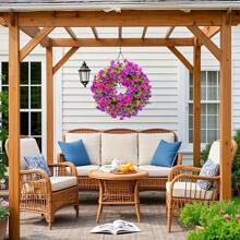 20.47" Bright Front Door Wreath, Artificial Flowers - Suitable For Spring/Summer Decor, Year-Round Decoration, Home Decor Artificial Flower Wreath For Front Door, Porch, Patio, Window Display, Wedding Arch, Seasonal Hanging Decor, Ideal For Holidays