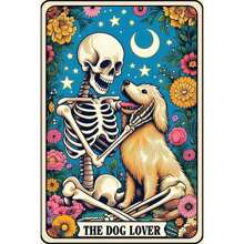1 5D DIY Diamantmalerei Set, Vollrunde Diamantmalerei - Halloween Tarot Schädel