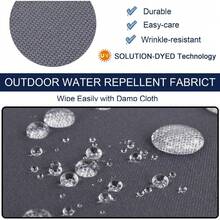 Local Delivery- Outdoor Cushion Slipcovers Waterproof 4 Pack Patio Chair Seat Cushion Covers With Zipper And Tie, 22 X 20 X 4 Inch, Replacement Cover Only - Grey - View 2