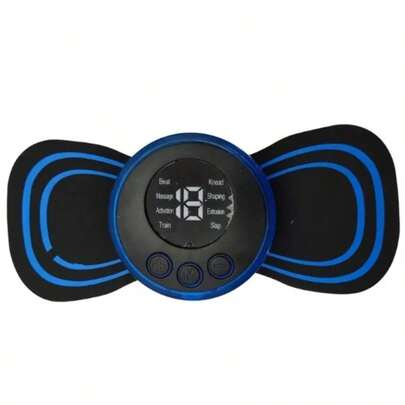 Mini Masajeador Eléctrico Portátil Masaje Muscular Abdomen Color Negro