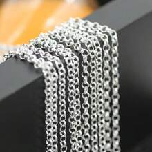 3pcs 16-30 Inch Gold Plated 925 Silver ROLO Chain - Bead Rolo - View 4