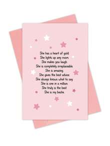 1 张可爱闺蜜生日贺卡、送给闺蜜的诗歌生日贺卡、送给女士的闺蜜生日贺卡、送给闺蜜、闺蜜、灵魂伴侣的友谊贺卡 - 彩色 - 查看 1