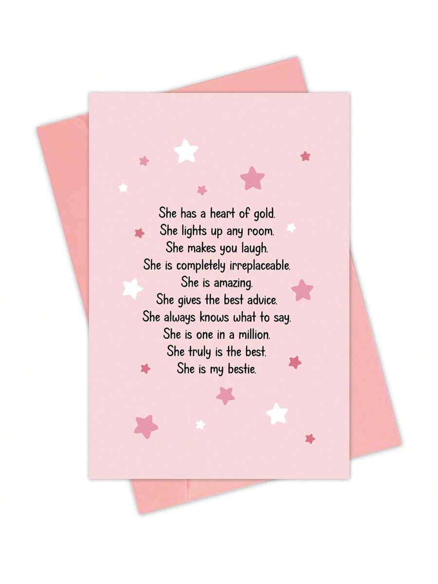 1 张可爱闺蜜生日贺卡、送给闺蜜的诗歌生日贺卡、送给女士的闺蜜生日贺卡、送给闺蜜、闺蜜、灵魂伴侣的友谊贺卡 - 彩色 - 查看 1