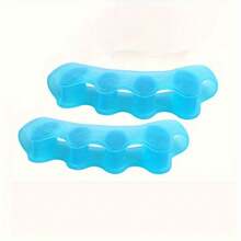 2pcs Soft Silicone Toe Separator, Reusable Toe Spreaders For Foot Alignment And Protection, Alcohol-Free Toe Stretchers - Multicolor - View 4