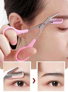 1pc Eyebrow Trimmer, Stainless Steel Eyebrow Hair Remover Groomer For Women & Men, Beauty Makeup Tool,Makeup,Cheap,Room Decor,Vanity,Travel,Bedroom,Makeup Accessories
